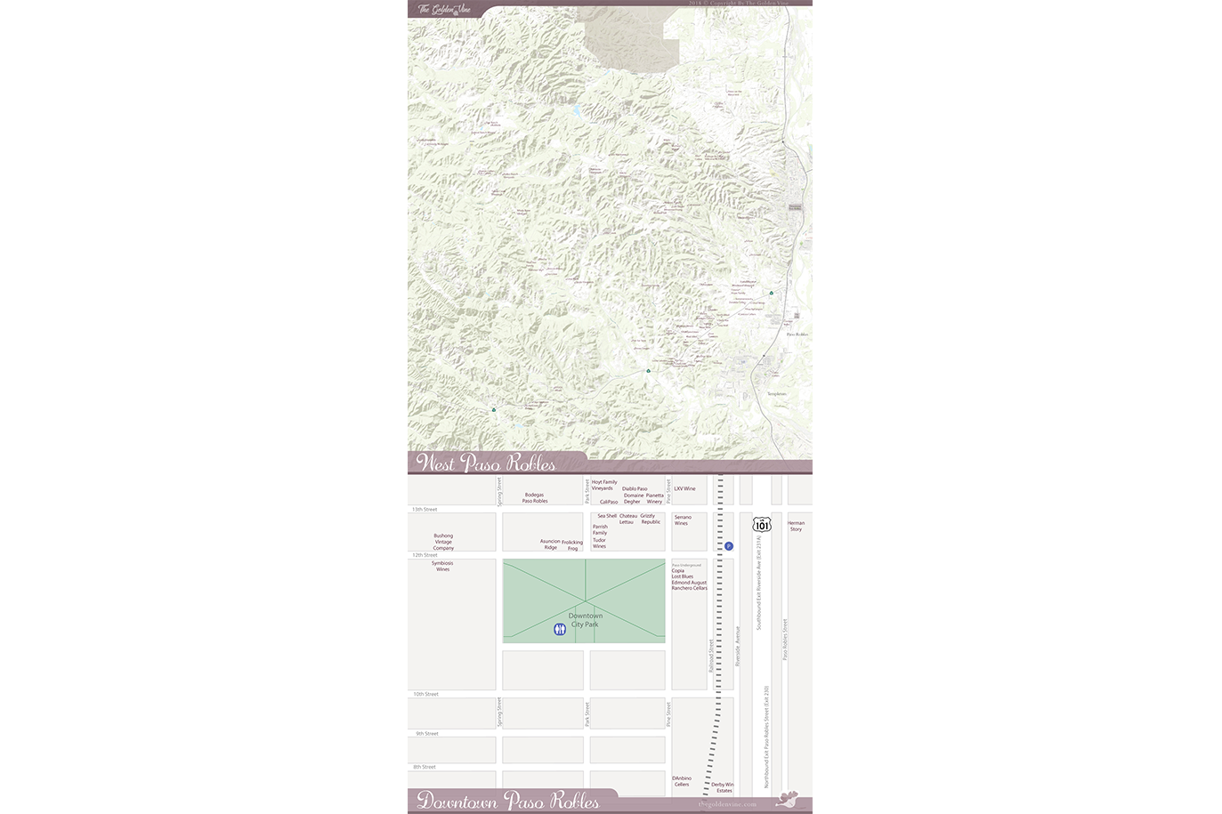 Paso Robles West Map